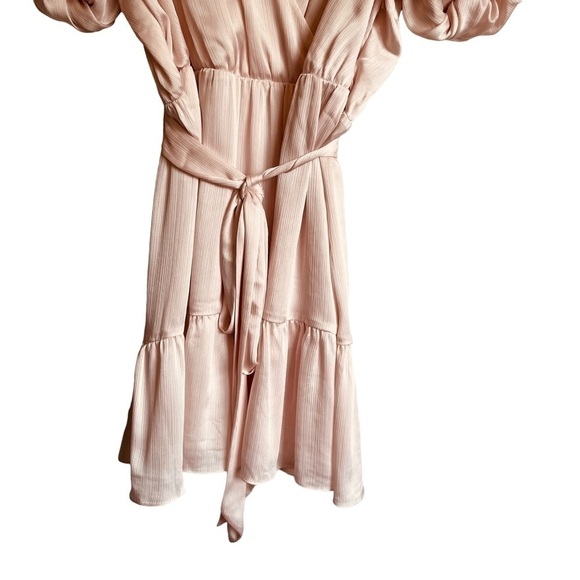 Ted Baker Puff Sleeve Faux Wrap Dress Babydoll Flowy Ted Size 5 = US 14 NWT - Picture 6 of 15